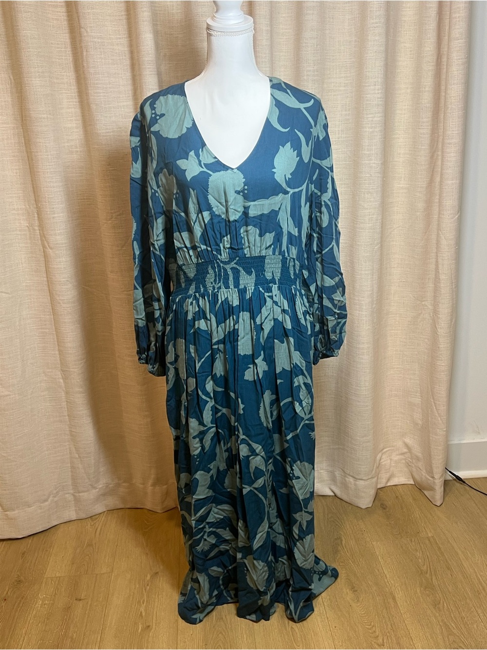 Knox Rose Teal and Seafoam Floral Maxi Dress